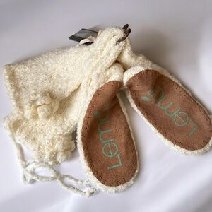 Lemon Slippers in Cream and Brown